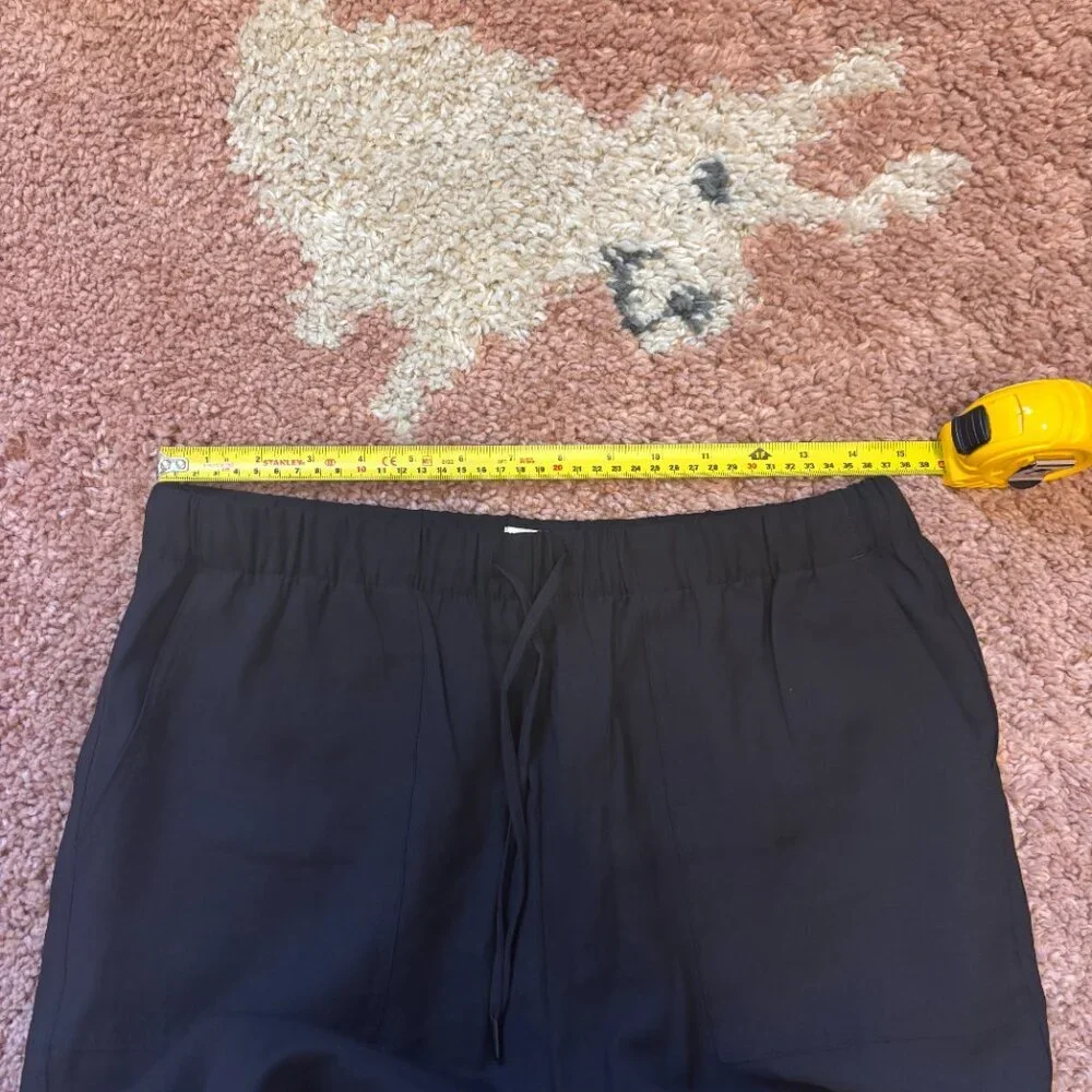 Zara Womens Soft Cropped Pants Black Size M Relaxed Cozy Loungewear Pockets - Picture 6 of 9